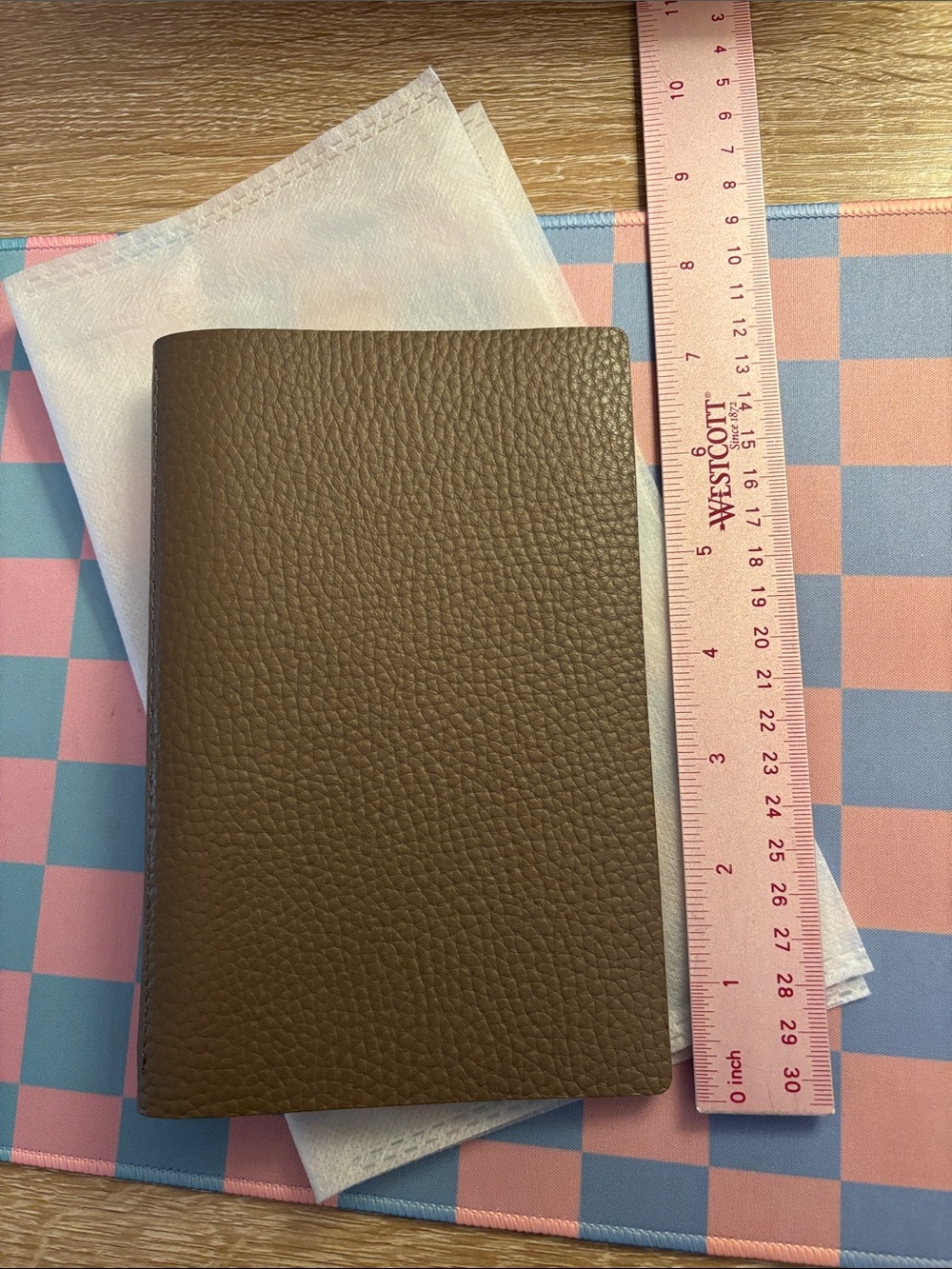Davinci Personal Rings Bible Sz Dolcemente Organizer Planner Taupe Leather - Picture 12 of 16